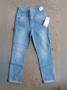 Striped High-Waisted Pants
